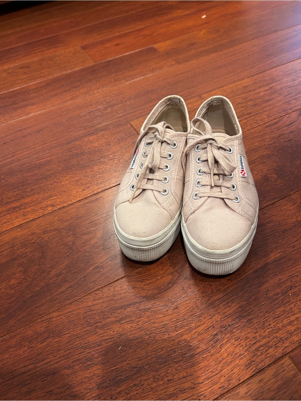 Superga Women's Platform Sneakers in Blush